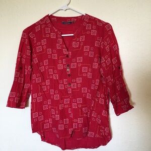 Akkriti women's red kurta tunic top. Size XS.
